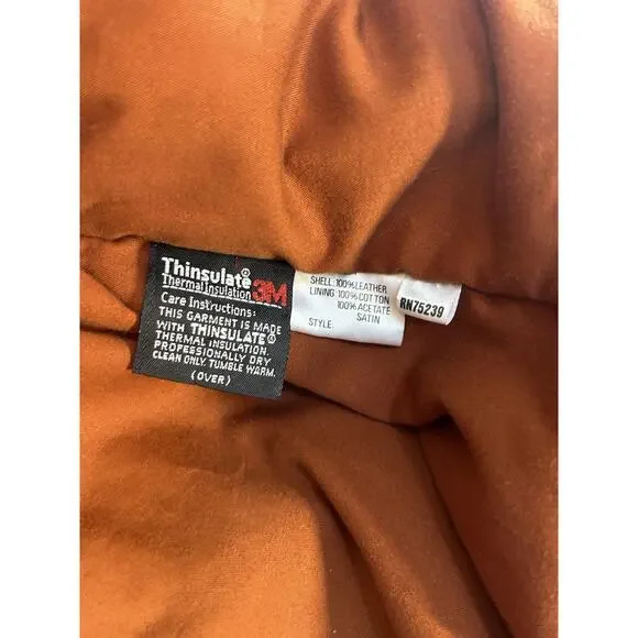 Winston Woods Vintage Leather Jacket Mens sz 42 Bomber Aviator USA 90s Cigarette - Picture 5 of 6